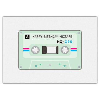 verjaardagskaart cassette mixtape